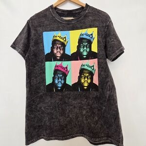 Notorious B.I.G. Mineral Washed Pop Art Tee Shirt Size Medium
